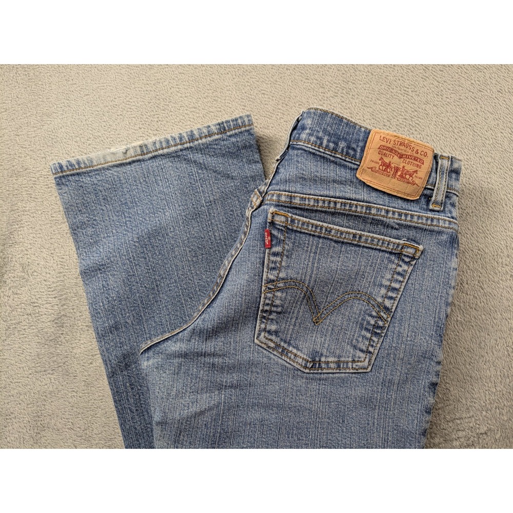 Levis 550 Relaxed Bootcut Jeans Womens 10M Medium Wash Blue Denim Stretch